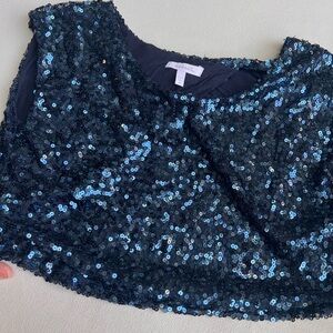 dELiA*s Blue Sequin Crop Top